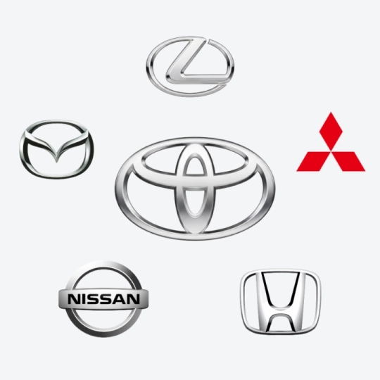Toyota, Lexus, Nissan, Honda, Mazda and Mitsubishi